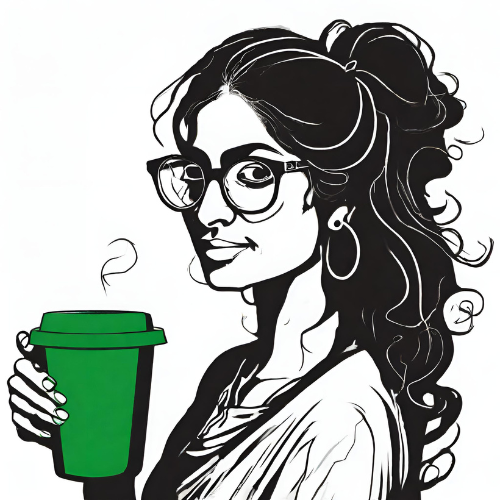 teacher with a coffee cup
